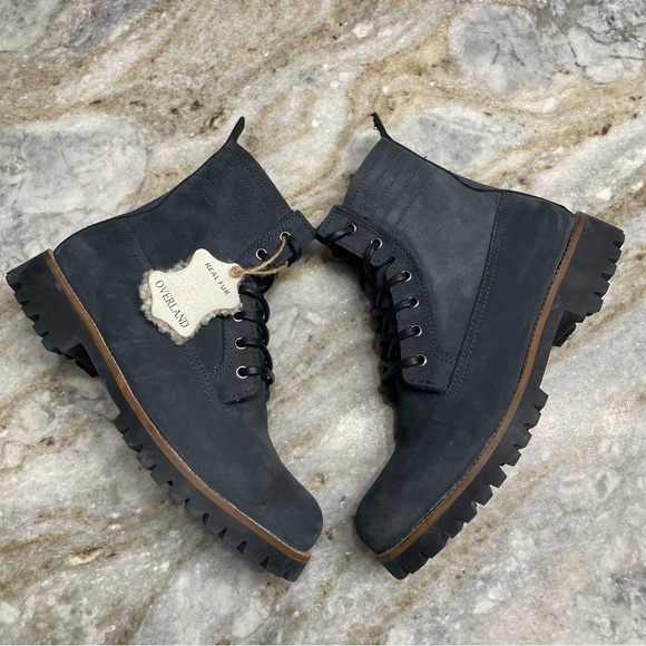 NEW Overland Women's Trista Shearling-Lined Waterproof Leather Hiker Boots - Picture 3 of 14